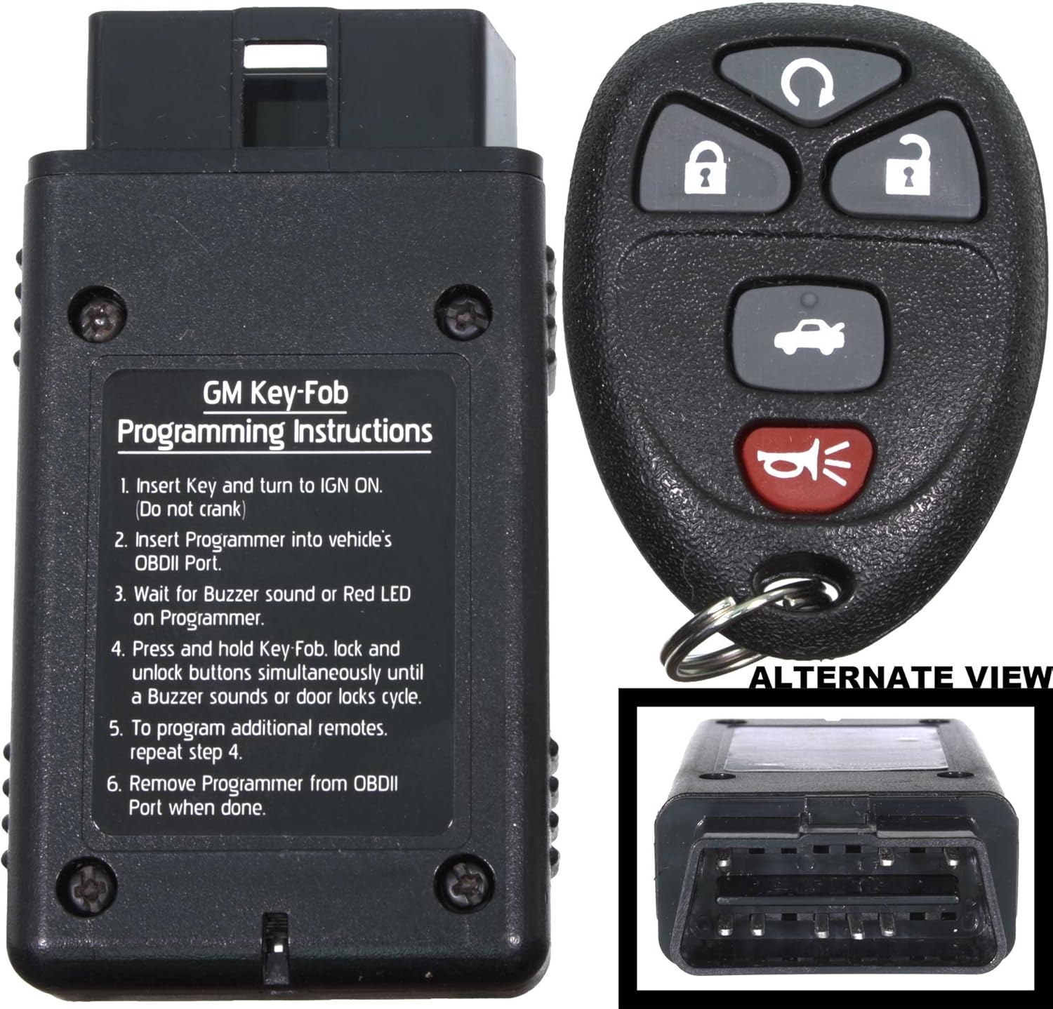 Amazon Com Apdty 24842 Replacement Keyless Entry Remote Key Fob Transmitter Assembly With Easy Self Programming Tool Replaces Gm Part Number 22733524 Only You Must Have A Working Keyless Entry System Automotive