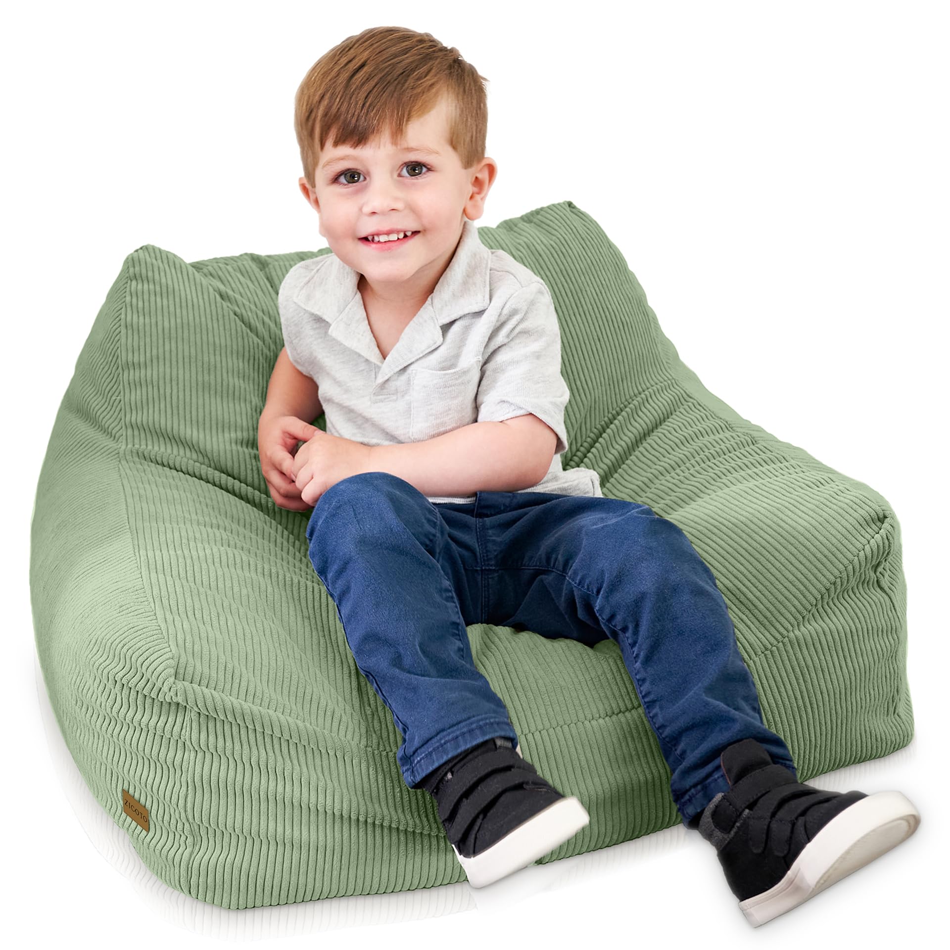 Photo 1 of ZICOTO Soft Memory Foam Bean Bag Chair for Toddlers - Trendy Kids Chair and Lounger for Nursery, Playroom, or Living Room