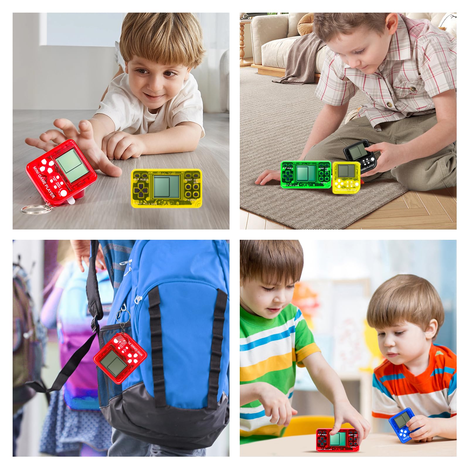 12Pcs Video Game Party Favors for Kids, Mini Game Keychain Arcade Party Favors Birthday Supplies Classroom Prizes for Boys and Girls