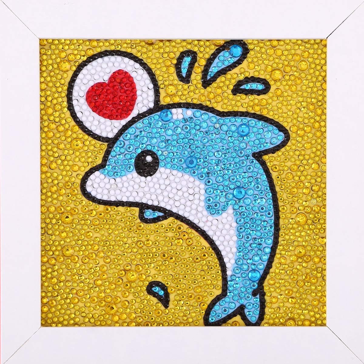 Panda 6x6inches Full Drill Painting By Number Kits With Wooden Frame Lan Whale Easy 5d Diamond Painting Kit For Kids Dinosaur Arts Crafts Craft Kits