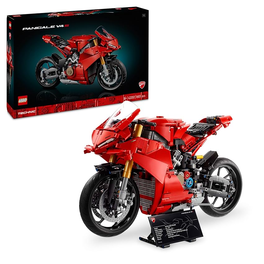 LEGO Technic Motocicletta Ducati Panigale V4 S, Modellino da Costruire per Adulti
