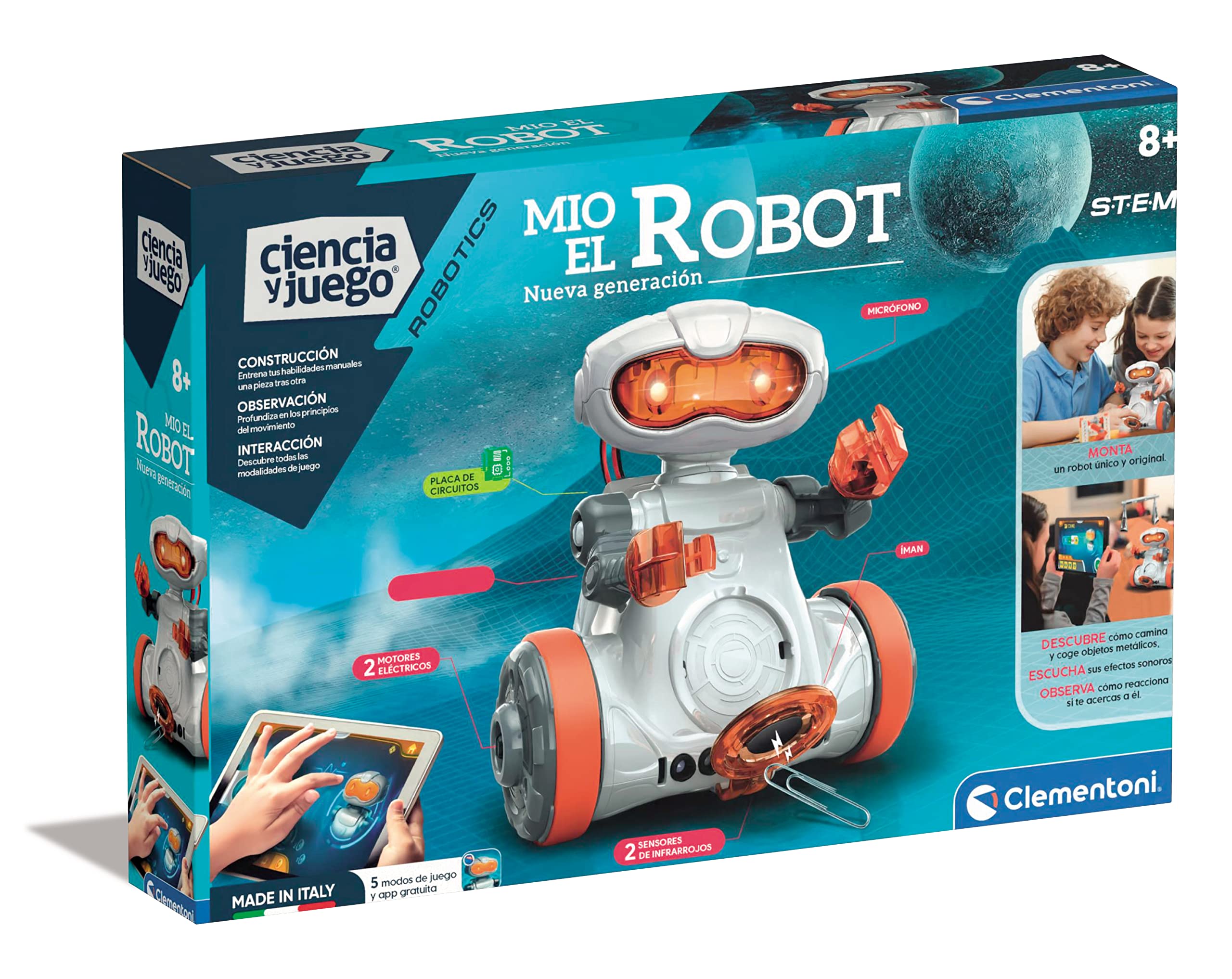 Clementoni – Mio the Robot, New Generation – Robot for Riding and Playing Ages 8+ – Spanish Toy (55348)
