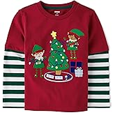Gymboree Boys and Toddler Embroidered Graphic Long Sleeve Layered T-Shirts