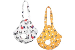 Cilkus 2 Pack Chicken Holder Bag – Chicken Carrier Sling with Handle, Catching Hand Bag for Hen Rooster Poultry Transport, Chicken Medic Bag for Traveling, Hiking, Driving (White+Yellow(2Pcs))