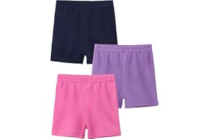 YERIOK 3 Pack Cotton Baby Girls Shorts Toddler Biker Bike Cartwheel Under Shorts for Baby Girl Clothes
