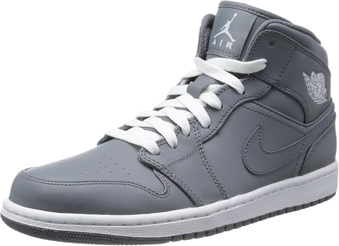 Amazon.com: Jordan Nike Men's Nike AIR 1 MID Basketball Shoes 10.5 Men US (Cool Grey/White/Cool 