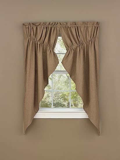 Park Designs Shade of Brown Lined Gathered Swag, 72 x 63