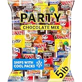 Chocolate Candy Variety Pack Bulk Assorted Individually Wrapped Mini Chocolate Bars 5 lb Mix for Office Break Room Party Gift