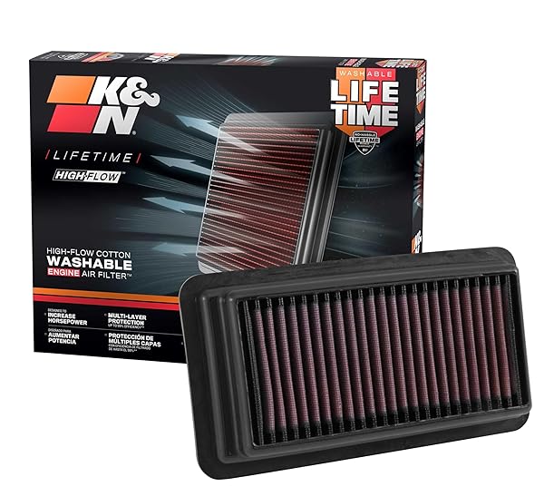 K&N HIGH-FLOW ORIGINAL LIFETIME ENGINE AIR FILTER: INCREASE...