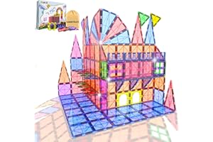 Goodtiles Magnetic Tiles for Toddlers - Building Blocks for Preschool Montessori Learning, Ideal Sensory Toys for Kids Aged 3-8