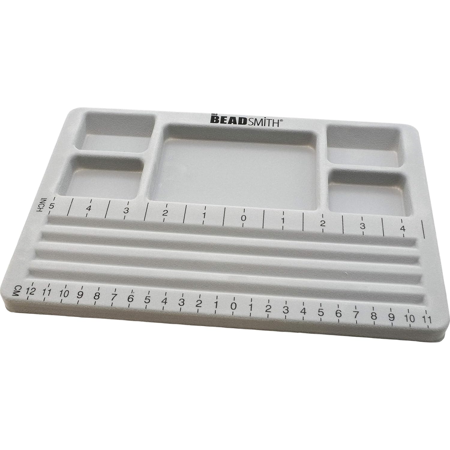 Mini Travel Bead Design Beading Board Gray Flock with Lid 7.75 x 11.25