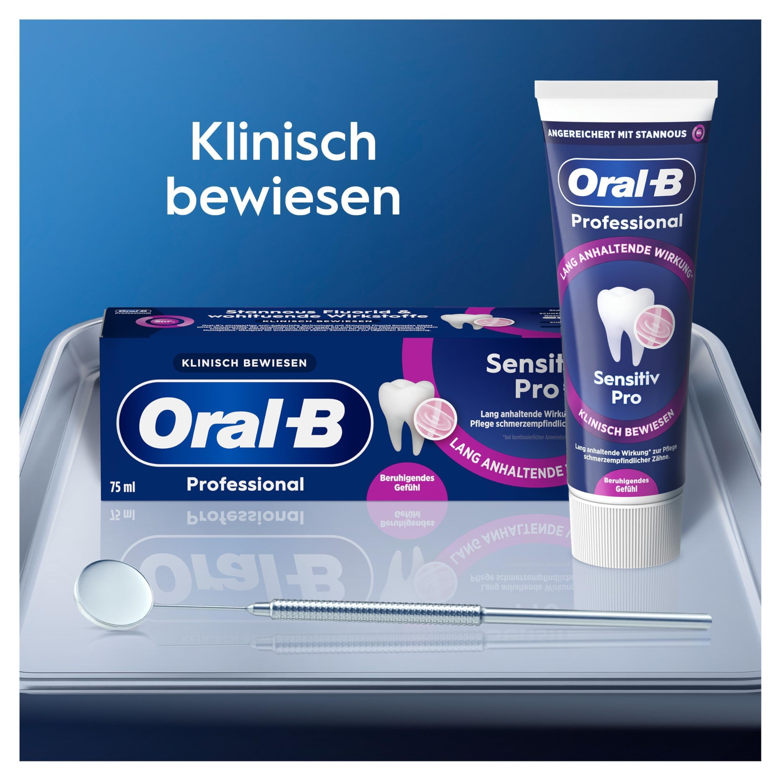 Oral-B Professional Sensitiv Pro Beruhigendes Gefühl Zahnpasta - 3x75ml, Zahncreme/Toothpaste, Made in Germany, Eukalyptus und Minze Geschmack 6