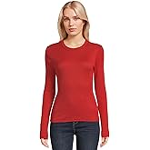 Michael Stars Womens Liyah Ribbed Long Sleeve Tee