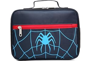 BLUEFAIRY Lunch Box for Boys Kids Insulated Lunch Bag Lunch Box Carrier for Middle School Childs for Elementary School Kindergarten Lunch Box for Daycare Lonchera para Niños Navy Blue