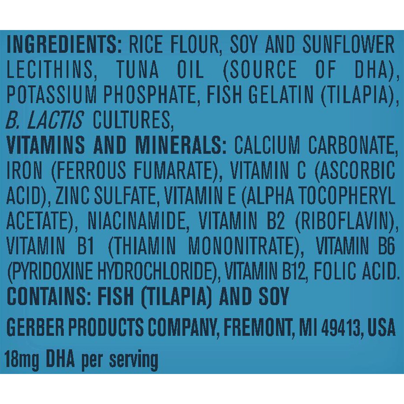 dha and probiotic rice cereal