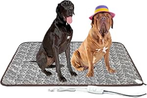 DEOMAN Extra Large Pet Heating Pad for Dogs, Cats & Puppies - Electric Heated Bed Mat & Blanket for Whelping Box & Outdoor Do