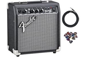 Fender Frontman 10G Guitar Combo Amplifier - Black Bundle with Cable and Austin Bazaar Exclusive 12-Pack Picks