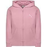 PUMA girls Core Logo Zip Up Hoodie