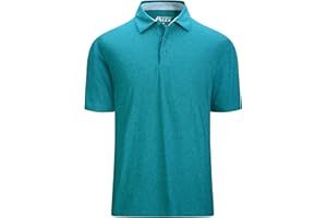 Alex Vando Mens Golf Shirt Moisture Wicking Quick-Dry Short Sleeve Casual Polo Shirts for Men