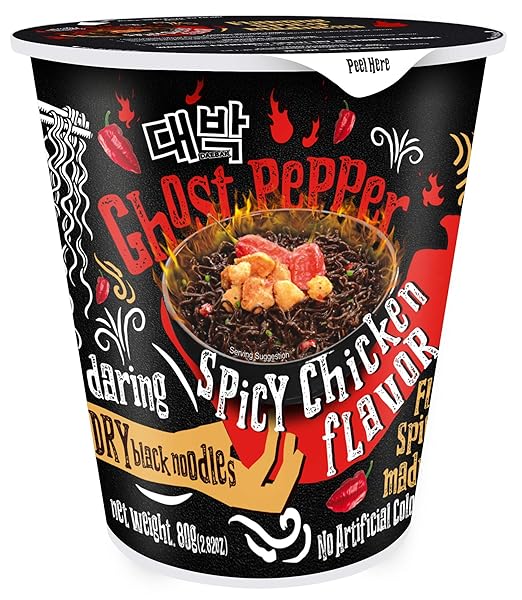 DAEBAK NOODLES GHOST PEPPER SPICY CHICKEN FLAVOR (PACK OF 6)