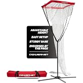PowerNet Setting Volleyball Training Net, Portable Training Equipment for Setters, Adjustable Height Indoor Outdoor Volleyball Net for Backyard or Gym, Drawstring Ball Release