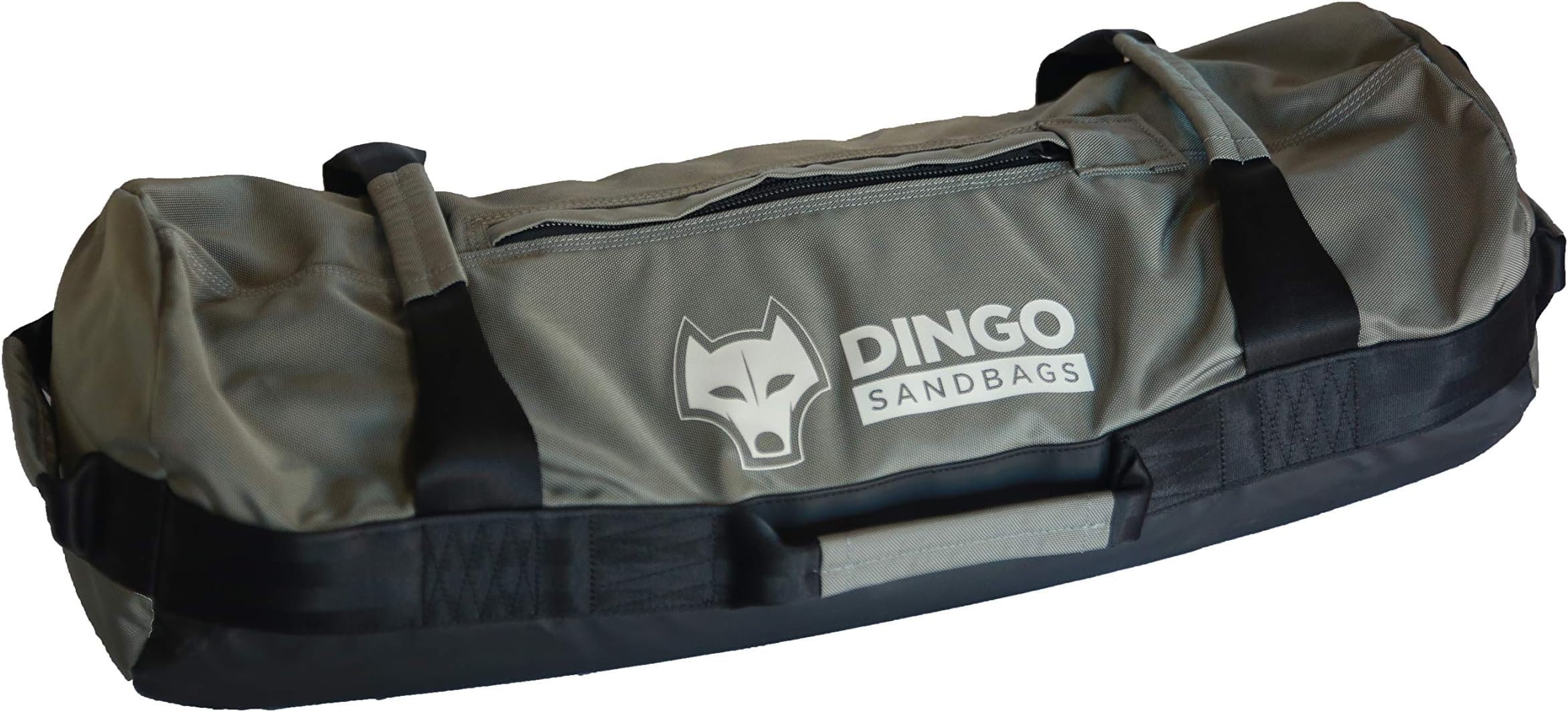 Dingo Sandbags Med-Large with Black Tarpaulin Base (Storm Grey + Black, Med-Large 44-70 lbs)