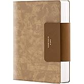 MINICAGIE Leather Journal for Men 320 Pages B5 Large Journaling Notebooks with 100 GSM Thick Paper Journals for Writing Notebook for Men & Women with Buckle Closure Work Diary, 7.28" x 10.23", Brown