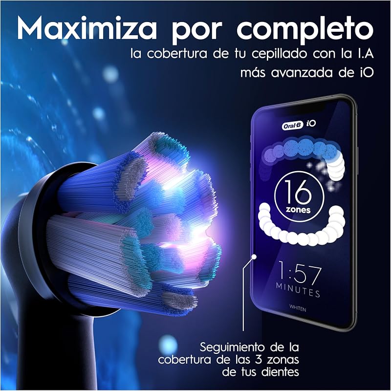 iO 9 Cepillo de Dientes Eléctrico con 1 Cabezal, Aqua Marine