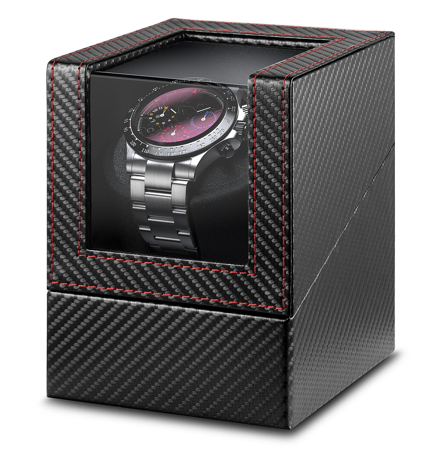 Photo 1 of **MISSING POWER PLUG**KAVYIA Automatic Watch Winder with Japanese Motor – Silent Adjustable Rotation, Premium PU Leather Exterior and Soft Flexible Watch Pillows, for Father's Day Gift for Him, Christmas Gift