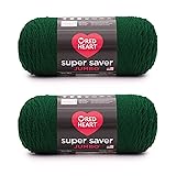 Red Heart Super Saver Jumbo Hunter Green Yarn - 2