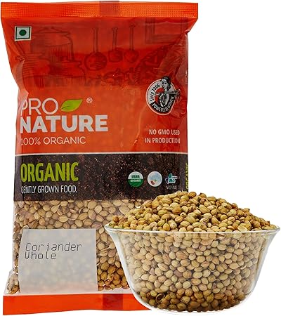 Pro Nature 100% Organic Coriander Whole, 100g