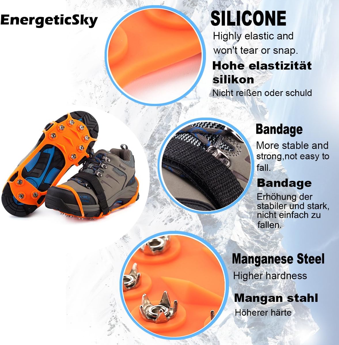 Crampon Antiverglas Protection Antiglisse Crampons Neige pour