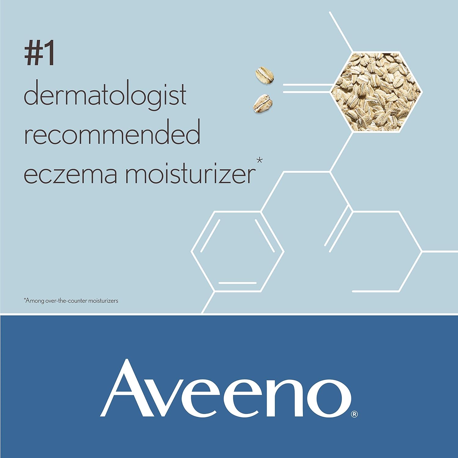 Aveeno Eczema Therapy Daily Moisturizing Cream for Sensitive Skin, Soothing Lotion with Colloidal Oatmeal for Dry, Itchy, and Irritated Skin, Steroid-Free and Fragrance-Free, 7.3 oz: Beauty