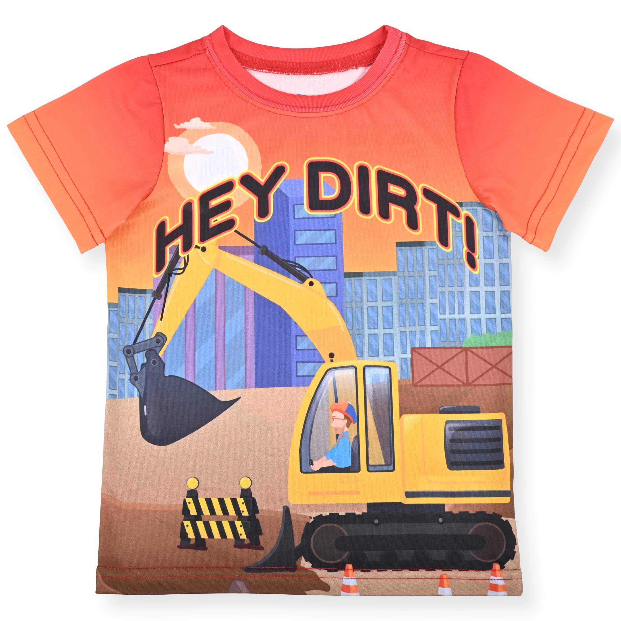 Blippi Boy's Sublimation Crewneck Tee Shirt Children's Activewear