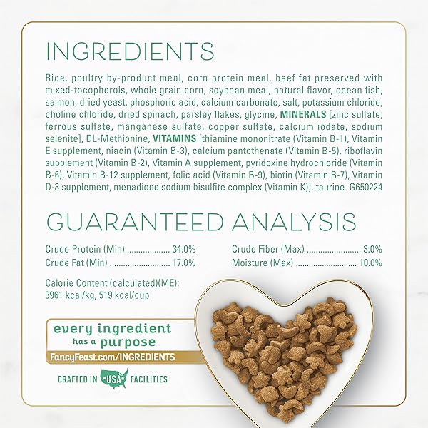 PURINA FANCY FEAST DRY CAT FOOD WITH OCEAN FISH AND SALMON – 3 LB. BAG