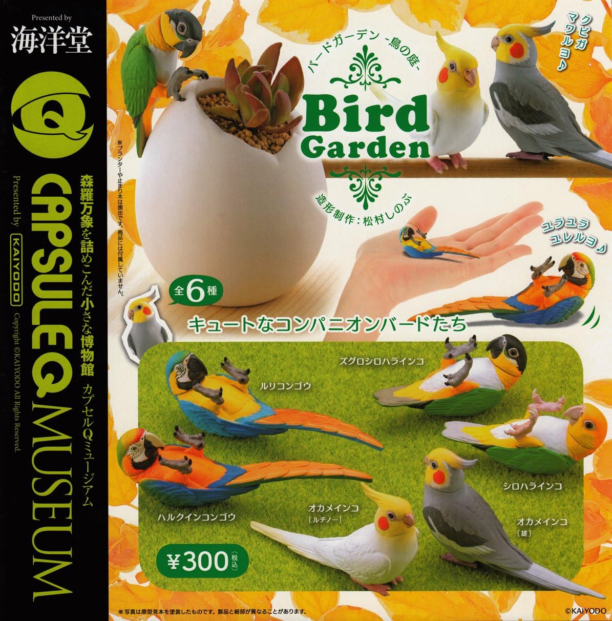 Garden all six sets of capsule Q Museum Bird Garden Birds