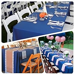 8 Pack Royal Blue Table Cloth 60x126 Inch Rectangle