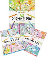 abeec 3 Drawing Pads for Children 150 Sheets A4 x2 A3 x1 80gsm view 1