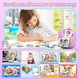 CAMCLID Kids Camera Instant Print Purple with 32GB Card 1080P Video view 4