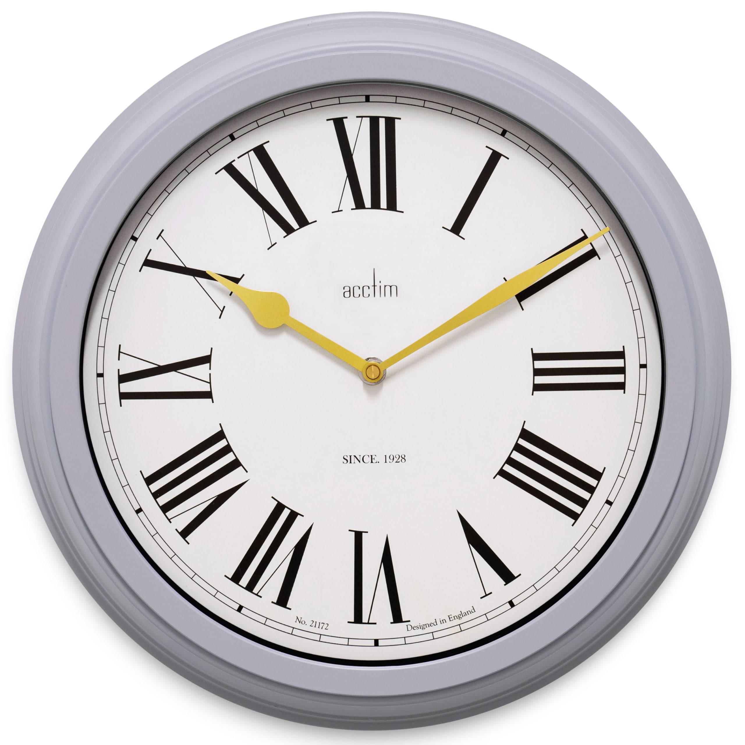 Acctim Turin Wall Clock - Indoor/Outdoor - Mist Grey 35.5cm