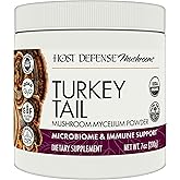 Host Defense Turkey Tail Mushroom Powder - Digestive Health & Immune Response Support Supplement - Mushroom Supplement for Gastrointestinal & Gut Microbiome Support - 7 oz (133 Servings)*