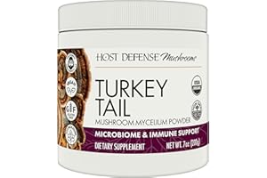 Host Defense Turkey Tail Mushroom Powder - Digestive Health & Immune Response Support Supplement - Mushroom Supplement for Gastrointestinal & Gut Microbiome Support - 7 oz (133 Servings)*