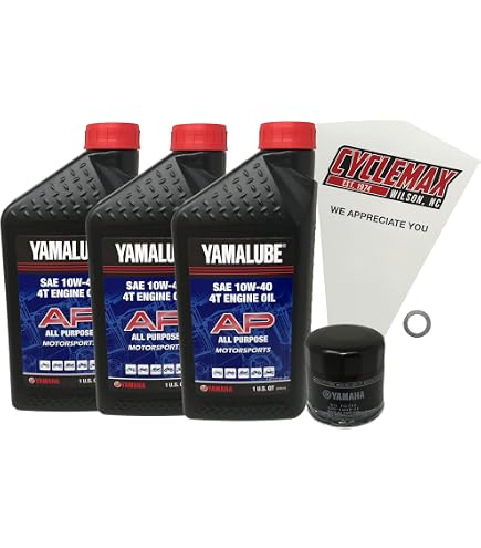Amazon.com: Cyclemax Full-Synthetic Yamalube Oil Change Kit