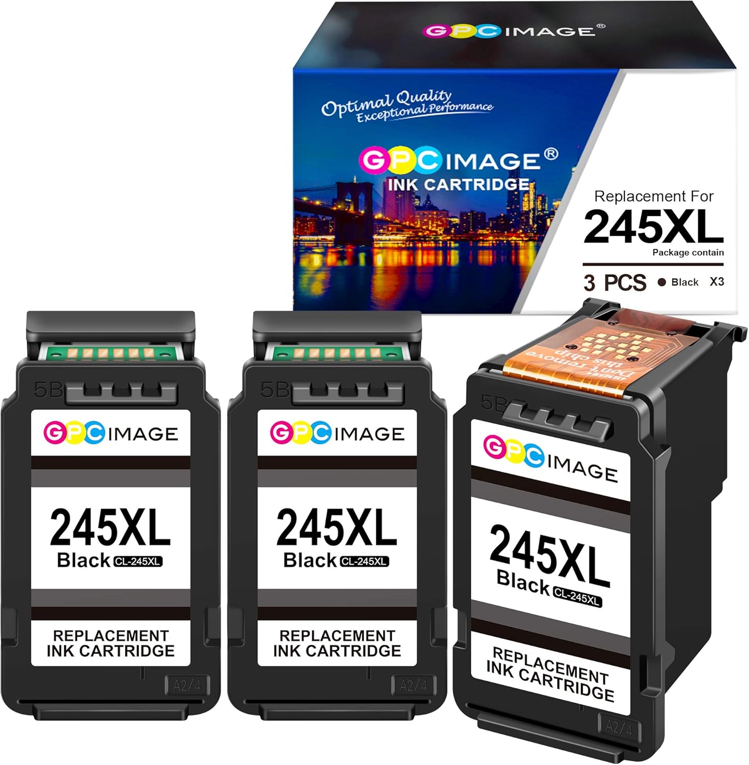 GPC Image Remanufactured Ink Cartridge Replacement for Canon PG245XL PG245 245 XL GPC Image Remanufactured Ink Cartridge Replacement for Canon PG245XL PG245 245 XL