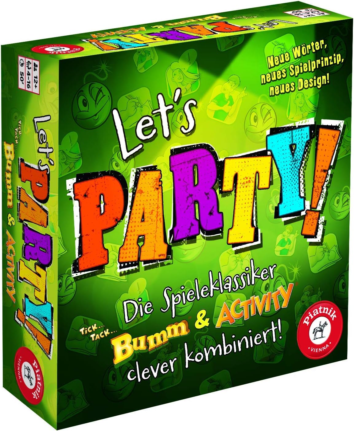 Piatnik 6382 - Lets Party | Activity and Tick-Tock Boom combined | For game nights with friends and family | From 12 years | 4 to 16 players |