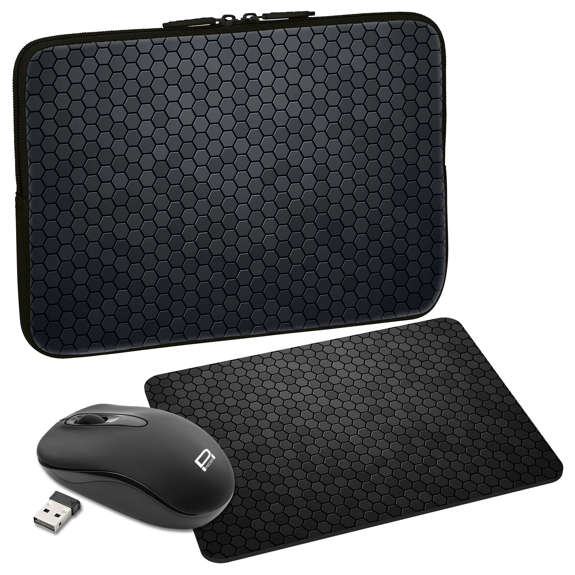 PEDEA First One Design Protective Case for Laptops up to 15.6 Inches with Mouse Pad and Wireless Mouse