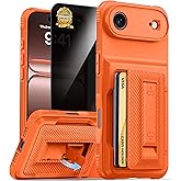 for iPhone Air Case Wallet with Card Holder (4-5Cards) +1 Privacy Screen Protector,[RFID Blocking][Kickstand][Military Drop Protection] Full Camera Protection Wallet Case for iPhone 17 Air