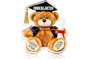 WaaHome Kindergarten Graduation Gifts for Kids Girls Boys 2024 Best Kindergarten Graduation Gifts for Daughter Son Adorable AcrylicTeddy Bear Kindergarten Graduation Keepsake Paperweight Decorations