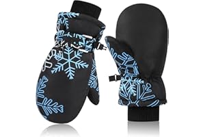 Sea Zaela Kids Winter Gloves Toddlers Snow Gloves Windproof Waterproof Mittens Fleece Outdoor Ski for Litter Girls Boys
