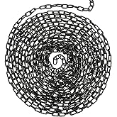 AKOLAFE 26.2 ft Long Black Chain Link 3/16" Heavy Duty Chain Bulk Decorative Chain for Hanging Hammock Chair Metal Porch Swing Chain Kit Carbon Steel Gate Chain for Outdoor Fence Boxing & Punching Bag